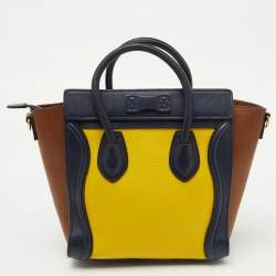 Celine Multicolor Leather Nano Luggage Tote