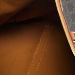 Celine Brown Triomphe Coated Canvas Large Voyage Duffle Bag