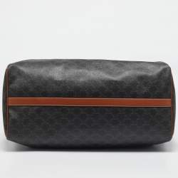 Celine Brown Triomphe Coated Canvas Large Voyage Duffle Bag
