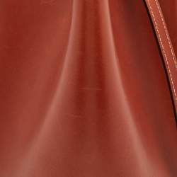 Pre Owned Celine Brown Leather Mini Pinched Bucket Bag