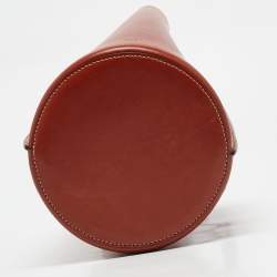 Pre Owned Celine Brown Leather Mini Pinched Bucket Bag