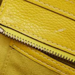 Pre Owned Celine Yellow Leather Nano Luggage Tote