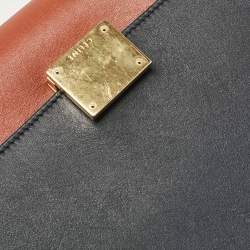 Celine Tricolor Leather Medium Trapeze Top Handle Bag