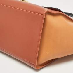 Celine Tricolor Leather Medium Trapeze Top Handle Bag