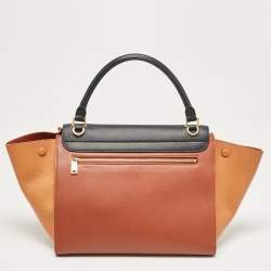 Celine Tricolor Leather Medium Trapeze Top Handle Bag