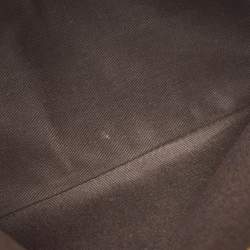 Pre Owned Celine Dark Brown Macadam Coated Canvas and Leather Pochette Bag