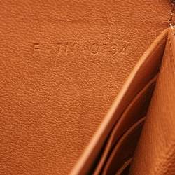Celine Brown/Tan Leather Colorblock Zip Continental Wallet