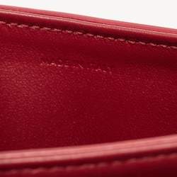 Pre Owned Celine Burgundy Leather Teen Besace Triomphe Crossbody Bag