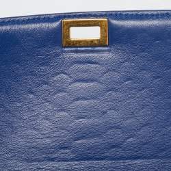 Celine Blue Python Medium Classic Box Shoulder Bag