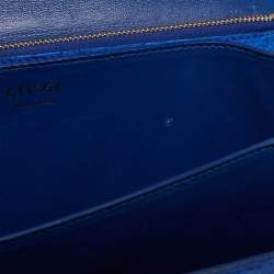Celine Blue Python Medium Classic Box Shoulder Bag
