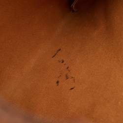 Pre Owned Celine Dark Brown Macadam Coated Canvas and Leather Tote