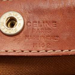 Pre Owned Celine Dark Brown Macadam Coated Canvas and Leather Tote