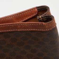 Pre Owned Celine Dark Brown Macadam Coated Canvas and Leather Tote