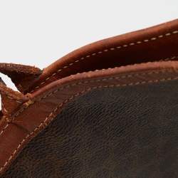 Pre Owned Celine Dark Brown Macadam Coated Canvas and Leather Tote