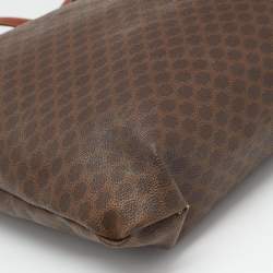 Pre Owned Celine Dark Brown Macadam Coated Canvas and Leather Tote