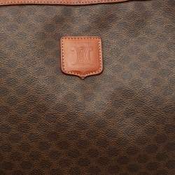 Pre Owned Celine Dark Brown Macadam Coated Canvas and Leather Tote