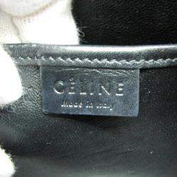 Celine Black Bordeaux Pink Luggage Leather Nano Shopper Handbag 