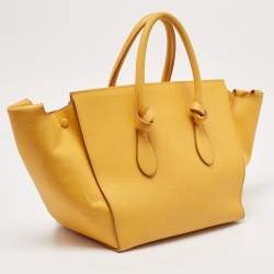 Celine Yellow Leather Small Tie Tote