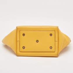 Celine Yellow Leather Small Tie Tote
