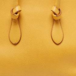 Celine Yellow Leather Small Tie Tote
