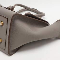 Pre Owned Celine Grey Leather Mini Tie Tote