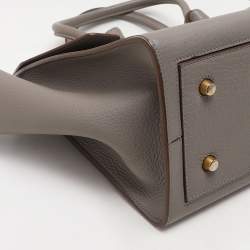 Pre Owned Celine Grey Leather Mini Tie Tote