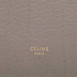 Pre Owned Celine Grey Leather Mini Tie Tote