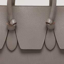 Pre Owned Celine Grey Leather Mini Tie Tote