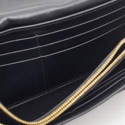 Celine Black Croc Embossed Leather Continental Wallet
