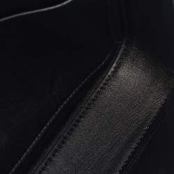 Pre Owned Celine Black Leather Crystal Embellished Claude Shoulder Bag