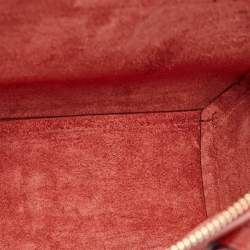 Pre Owned Celine Orange Leather Nano Belt Top Handle Bag