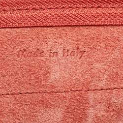 Pre Owned Celine Orange Leather Nano Belt Top Handle Bag