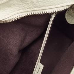 Celine Light Grey Leather Nano Luggage Tote