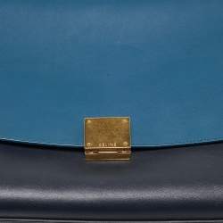 Pre Owned Celine Tricolor Leather Medium Trapeze Top Handle Bag