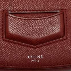 Celine Brick Brown Leather Small Trotteur Crossbody Bag