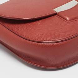 Celine Brick Brown Leather Small Trotteur Crossbody Bag