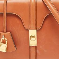 Pre Owned Celine Brown Leather Small 16 Top Handle Bag