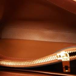 Pre Owned Celine Brown Leather Small 16 Top Handle Bag