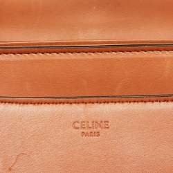 Pre Owned Celine Brown Leather Small 16 Top Handle Bag