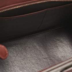 Pre Owned Celine Brown Leather Micro Luggage Tote
