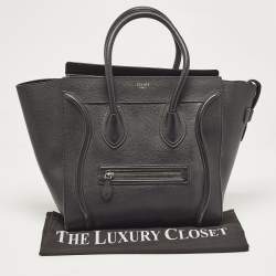 مملوكة مسبقًا Celine Black Leather Mini Luggage Tote