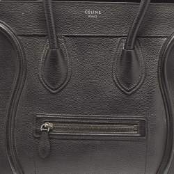 مملوكة مسبقًا Celine Black Leather Mini Luggage Tote
