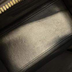 Pre Owned Celine Black/White/Yellow Luggage Shopper Leather Suede Bag