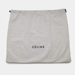 Pre Owned Celine Black/White/Yellow Luggage Shopper Leather Suede Bag