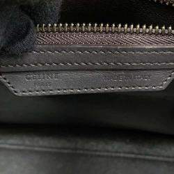 Pre Owned Celine Black/White/Yellow Luggage Shopper Leather Suede Bag