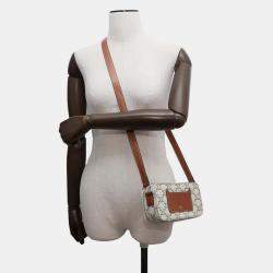 Celine Tan/Ecru PVC Coated Canvas Triomphe Shoulder Bag