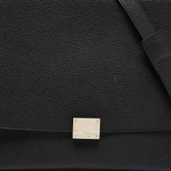 Pre Owned Celine Black Leather and Suede Medium Trapeze Top Handle Bag