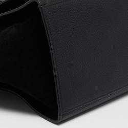 Pre Owned Celine Black Leather and Suede Medium Trapeze Top Handle Bag