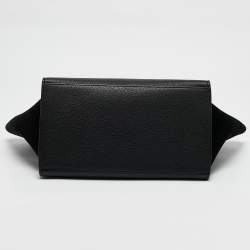 Pre Owned Celine Black Leather and Suede Medium Trapeze Top Handle Bag