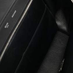 Pre Owned Celine Black Leather and Suede Medium Trapeze Top Handle Bag